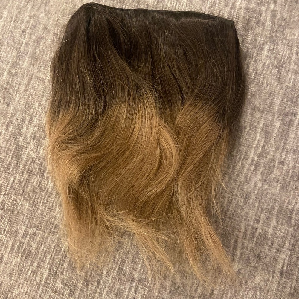 Human hair halo extension
